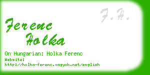 ferenc holka business card